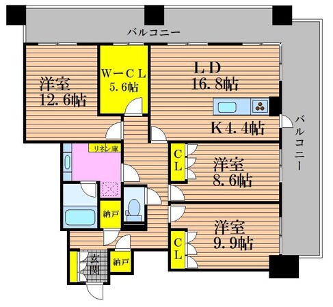 ＬA　ＭＩＡ　ＣＡＳＡの物件間取画像